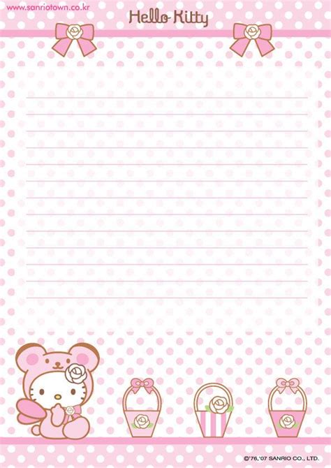 Cute Printable Notebook Paper - FREE DOWNLOAD - Printable Templates Lab