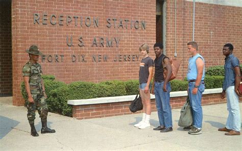 FORT DIX NJ 42ND AG BATTALION RECEPTION OF RECRUITS HARD2FIND POSTCARD ...