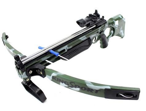 Bisontec Deluxe Action Military Crossbow Set with Scope 30 In. Toy for ...