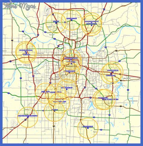 Kansas City Area Map - ToursMaps.com