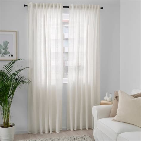 DYTÅG Cortinas, 1 par, blanco, 145x250 cm - IKEA Mexico