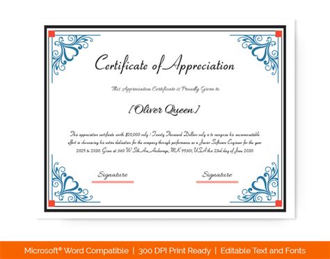 14+ Certificate of Appreciation for Employees (Word and PDF)