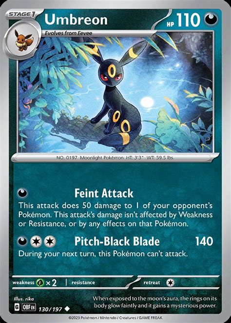 Umbreon sv3 130 | Pokemon TCG POK Cards