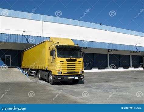 Semi Truck In Loading Dock Stock Images - Image: 3864944