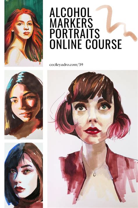 Learn how to paint realistic portraits with alcohol markers, copic ...