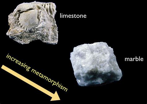 When limestone or dolostone is metamorphosed it becomes marble ...