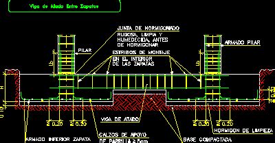 Tie Beam Between Footings In AutoCAD | CAD library