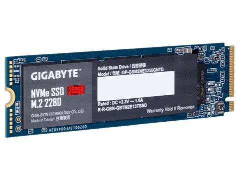 Gigabyte 256GB NVMe PCIe 3.0 M.2 2280 Solid State Drive | M.2 Solid State Drives | Dreamware ...