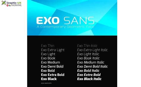 Exo Font Family – GraphicUX