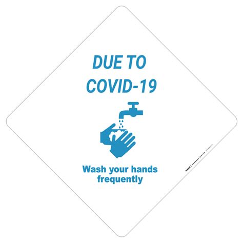 Due To Covid-19 Please Wash Your Hands Frequently - Placard Sign