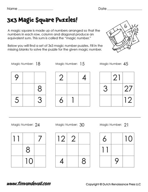 3x3-Magic-Square-Worksheet - Tim's Printables