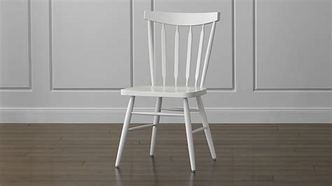 Willa White Wood Dining Chair | Crate and Barrel
