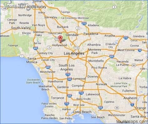 Hollywood California Wall Map Premium Style By Marketmaps - Bank2home.com