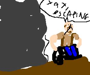 John Locke against Smoke Monster in Lost Island - Drawception