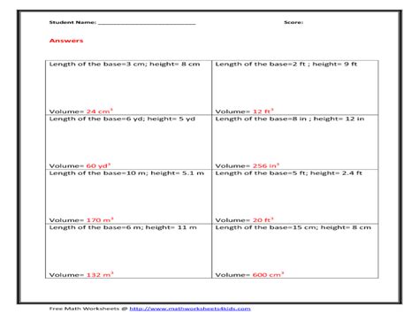 worksheet. Volume Of Pyramids Worksheet. Grass Fedjp Worksheet Study Site