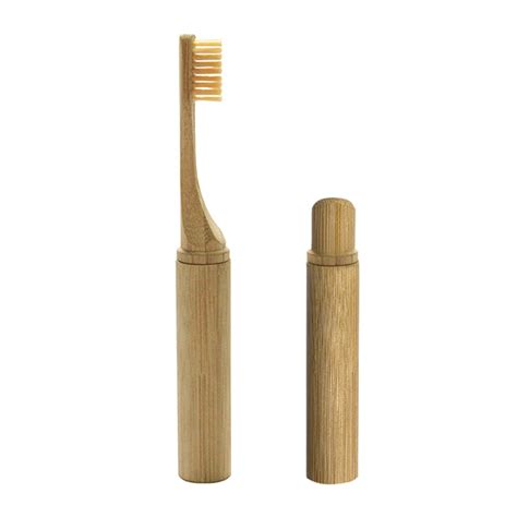 2 in 1 bamboo toothbrush with bamboo case - Wholesale Bamboo toothbrushes