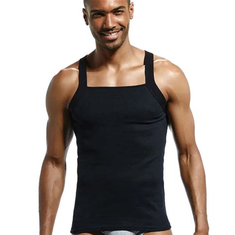 Fashion Sexy Mens Tank Tops Solid Vest Brand Sexy Tanks Sleeveless ...