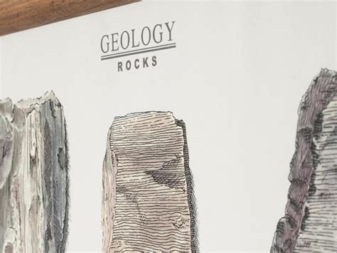 Geology Rocks canvas poster vintage educational chart