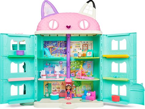 Gabby’s Dollhouse, (over 2ft )15-Piece Purrfect Dollhouse with Sounds, Assembly Required ...