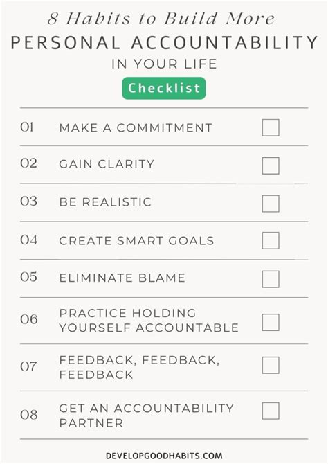 Boost Personal Growth with 11 Accountability Worksheets – Self Help ...