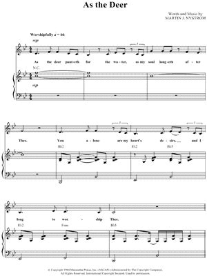 "As the Deer" Sheet Music - 35 Arrangements Available Instantly ...