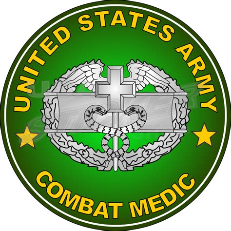 U.S. Army Combat Medic Veteran Sticker – Round - Item #AR-004 - USA ...