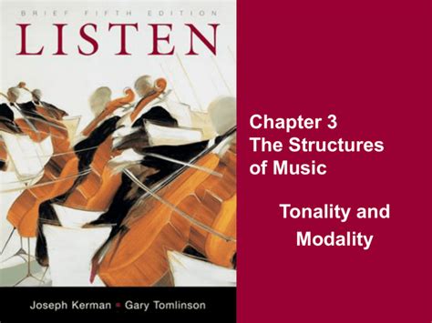 Chapter 3 The Structures of Music Tonality and