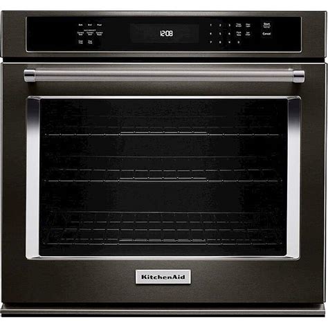 Customer Reviews: KitchenAid 27" Built-In Single Electric Convection Wall Oven Black Stainless ...