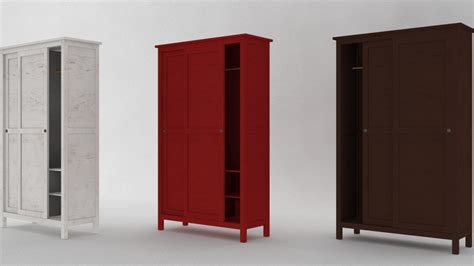 IKEA HEMNES Kledingkast met 2 schuifdeuren rood 3D-model $25 - .max .unknown - Free3D