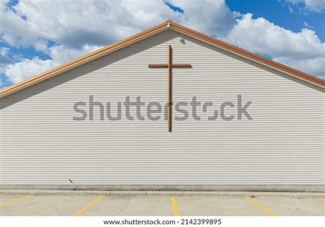 Large Cross On Exterior Wall Church Stock Photo 2142399895 | Shutterstock