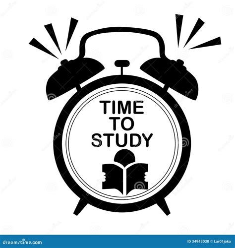 Study clock stock vector. Image of clock, time, object - 34943030