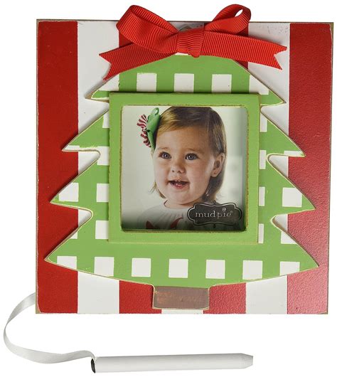 Amazon.com : Mud Pie Santa Baby Picture Frame, Christmas Tree (Discontinued by Manufacturer ...