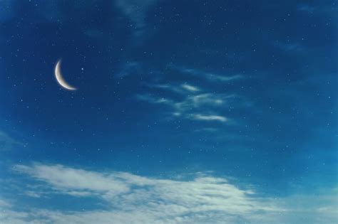 Premium Photo | Night Sky and Moon, Stars, Ramadan Kareem Celebration