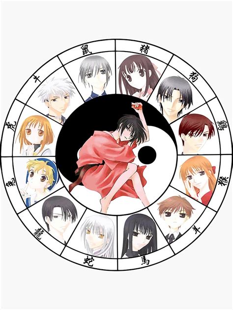 "fruits basket manga" Sticker for Sale by evamunguia | Redbubble