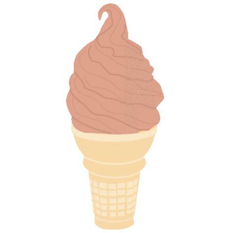 Chocolate Soft Serve Ice Cream Cone animated GIF via GIPHY by ...