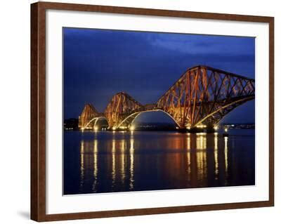 'Forth Railway Bridge at Night, Queensferry, Edinburgh, Lothian ...