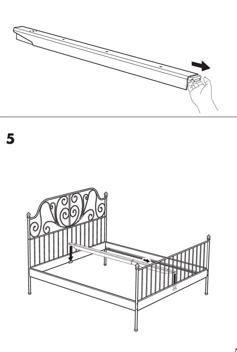 Ikea Leirvik Bed Frame Full Queen King Assembly Instruction