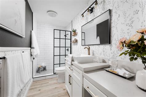 Bathroom of the Week: Black, White and a Touch of Floral