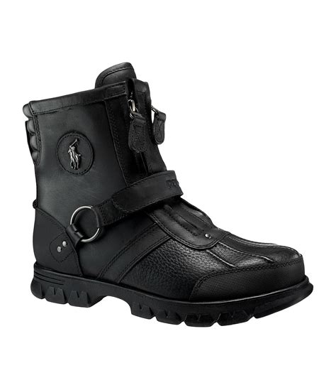 Polo ralph lauren Conquest Iii Men ́s Rugged Boots in Black for Men | Lyst