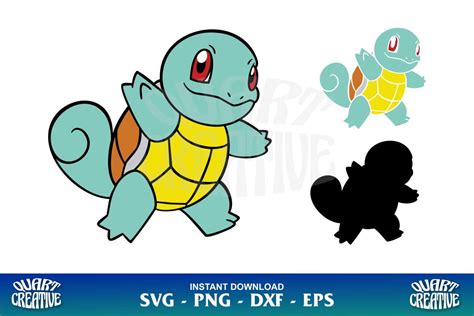 Squirtle Pokemon SVG Layered - Gravectory