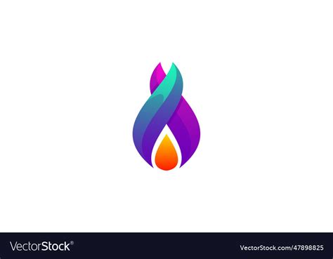 Fire template logo design Royalty Free Vector Image