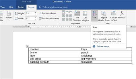 Alphabetical Order Microsoft Word Table? It's Easy If You Do It Smart - Abbey Trott