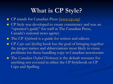 PPT - Canadian Press Style PowerPoint Presentation - ID:183475