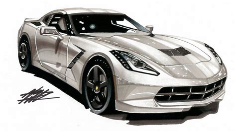 How To Draw A Corvette - HOWTONE