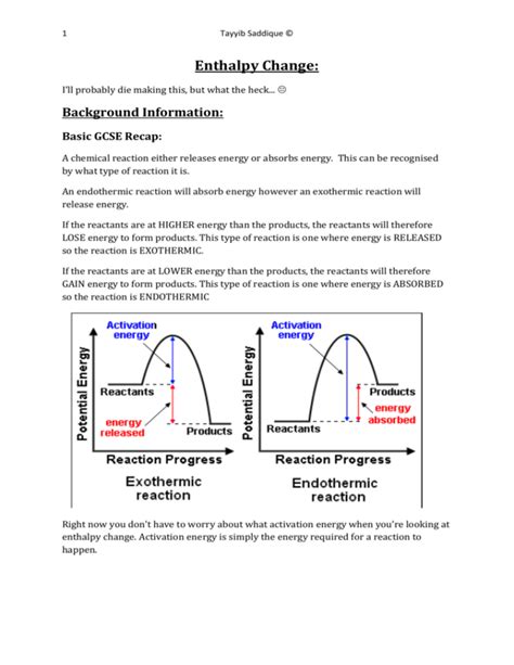 Enthalpy Change of Combustion