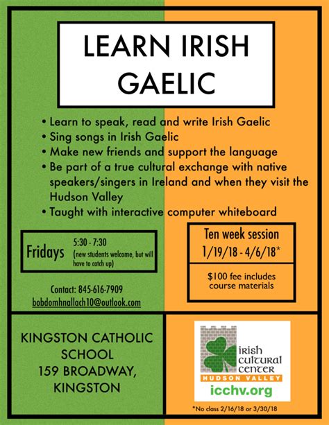 Language | Irish Cultural Center Hudson Valley