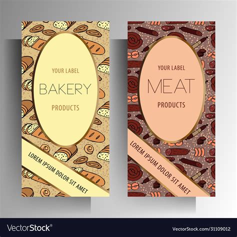 Grocery store banner template set the color Vector Image