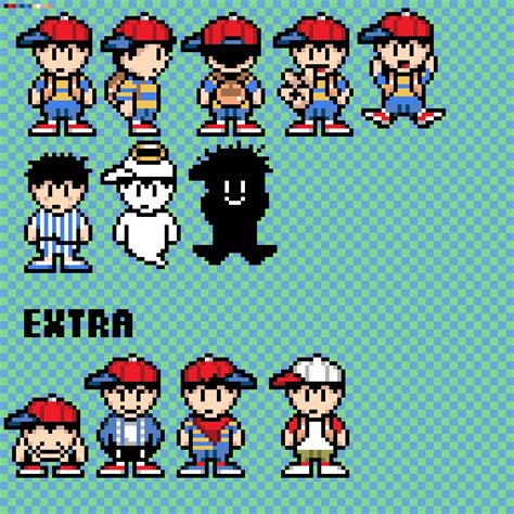 Ness Sprites by AverageNintenGuy on DeviantArt