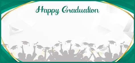 Graduation Banner Green Design Background Vector, Graduation, Banners ...