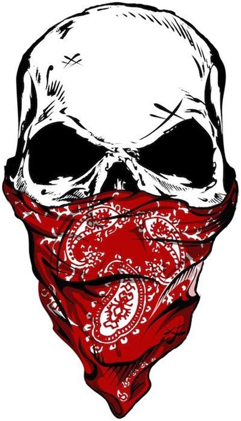 Download A Skull With A Red Bandana On His Head Wallpaper | Wallpapers.com